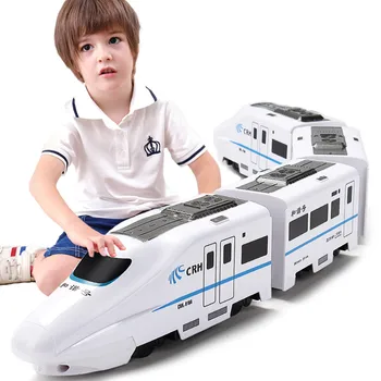 1:8 Harmonijo modularni motornik Simulacije Visoke hitrosti Železniški Vlak Igrače za Fante Električni Zvok, Svetloba Vlak EMU Model Puzzle Otrok Igrača Avto