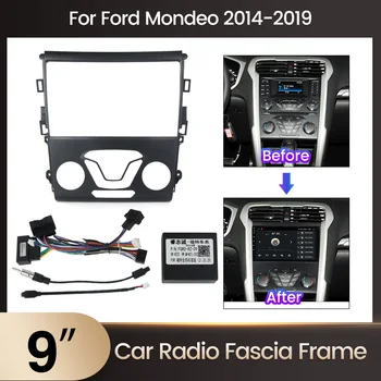 2Din Avto DVD Okvir 9 inch Za Ford Mondeo 5 2014-2019 Avdio Vgradnjo Android Radio Predvajalnik Adapter Dash Trim Kompleti Facia Plošča