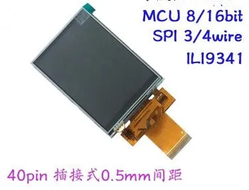 3.2 palčni 40P SPI TFT LCD LCM Zaslon na Dotik ILI9341 Pogon IC 8/16-bitno MCU Vmesnik Široko Ogled 240*320