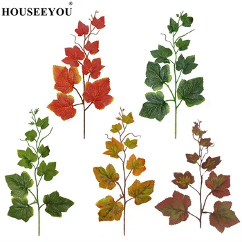 31 12PCS/Veliko Umetna Veja Maple Leaf Simulacije Rastlin Halloween Home Office Jeseni Eno Majhno Dekorativni Okras