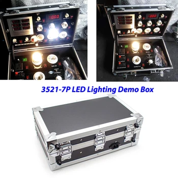 3521-7P LED Osvetlitev Demo Primeru Test LED Polje LED Žarnice Prikaz Testiranje Kovček