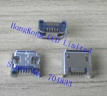 500pcs/lot 4 Fiksno Dolgo Stopala 7.2 mm Micro USB Ženski Vtičnice Vtičnice za Namizni Telefon