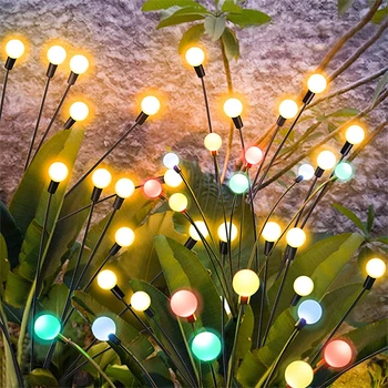 6/8/10 LED Sončne Firefly Luči na Prostem Nepremočljiva Vrt Sončno svetlobo Napaja Krajine Lučke Za Božič Travnik, Vrt Dekoracijo
