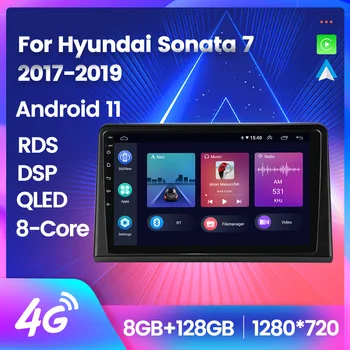 8+128G QLED HD Zaslon Android 11 avtoradia Za Hyundai Sonata 7 LF 2017 - 2019 Navigacija GPS Multimedia Player zidava-v Carplay
