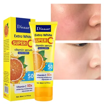 80ml Telo Zob C+Vitamin zaščito pred soncem Obraza Sončna Blocker Vlažilne Osvežujoč Ne Mastna Zaščitnik Sončne SPF50 za Nego Kože