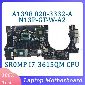 820-3332-2,3 GHZ Z SR0MP I7-3615QM CPU Mainboard Za Apple A1398 Prenosni računalnik z Matično ploščo SLJ8C N13P-GT-W-A2 100%Polne Delovne Dobro