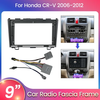 9-Palčni 2Din Andoird Avto Radio Stereo Okvir Za Honda CRV CR-V 3 2006-2011 Android GPS Armaturna Plošča Okvir Komplet Vgradni Okvir