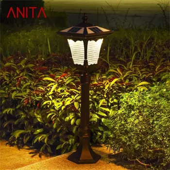 ANITA Prostem Vrtne Luči Sončne Retro Brown Vrt Lučka LED Vodotesen IP65 Doma Dekorativne za Obojestransko tiskanje