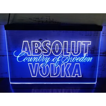 Absolut Vodka Državi Švedska Pivo Dvojni Barvni LED Neon Znak