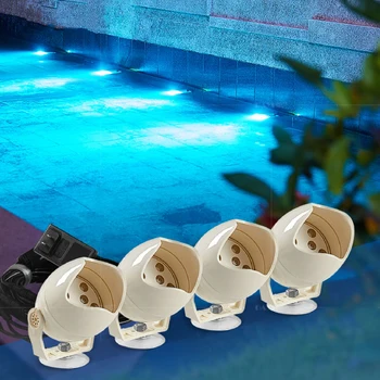 Akvariji in Pribor Žarnice Z Daljinskim upravljalnikom Podvodni IP68 Vodotesen Bazen Svetlobe RGB LED Aquarium Fish Tank Svetilke