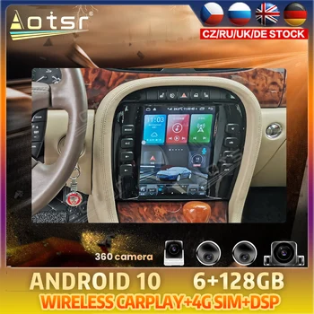 Android 10 Za Jaguar XJ 2004 - 2008 Tesla Slog Avto DVD 128GB GPS Coche Navigacija Auto Radio Stereo Multimedijski Predvajalnik glavne enote
