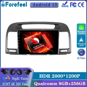 Android13 Qualcomm Za Toyota Camry 5 XV 30 2001-2006 Avto DVD Auto Radio Stereo Vodja Enote Večpredstavnostna GPS Navigacija Ne 2din DVD