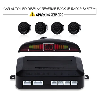 Avto Auto LED Zaslon Povratne Backup Radarski Sistem Brenčanje Zvočno Opozorilo, s 4 Parkirni Senzorji