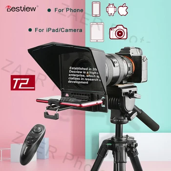 Bestview T2 Teleprompter za IOS Android Telefon Za Canon, Nikon, Sony DSLR Kamere Foto Video Hitrejše za iPad Pametni VS T1