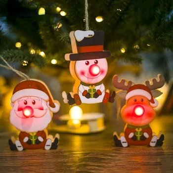 Božični Okraski Božič Lesene Svetlobna Obeski Božična Darila Božič Drevo Okrasni Obeski Doma Dekor