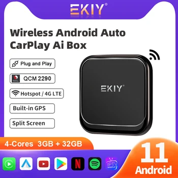EKIY QCM2290 Android 11 Mobilna Android Auto Ai Polje Wireless Apple CarPlay Adapter Za Toyota, Fiat, Audi Porshe Benz Kia Ford, VW