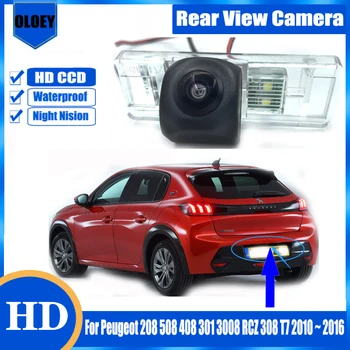 HD Fisheye Kamera Zadaj Za Peugeot 208 508 408 301 3008 RCZ 308 T7 2010 ~ 2016 Backup Revers Parkiranje Kamera za registrske Tablice Fotoaparat
