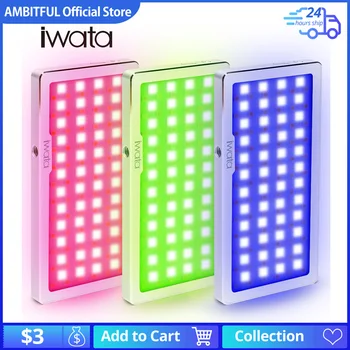 IWATA GL-03 RGB 3000K-5500K Zatemniti Barvno LED Video Luč, Fotografija, Video Studio DSLR Fotoaparat Lučka za Vlogging Živo