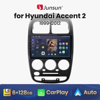 Junsun V1 AI Telefonski Brezžični CarPlay Android Avto Radio za Hyundai Accent 2 LC2 1999-2012 4G Avto Večpredstavnostna GPS 2din autoradio