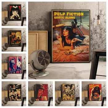 Klasični Film Pulp Fiction Retro Art Dekor Plakat Bar Cafe Steno Doma Dekor Kakovosti Platno Slikarstvo, dnevna soba, spalnica Plakat