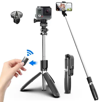 L02 Brezžična tehnologija Bluetooth Selfie Palico z Mini Stojalo Zložljivo Selfie Palico z Daljinskim upravljalnikom za Telefon delovanje Fotoaparata Iphone