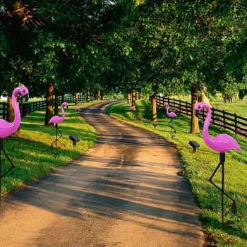 Led Sončne Flamingo Vložek Lahka Svetilka Solar Powered Poti Luči Na Prostem Nepremočljiva Okrasni Vrt Travnik Dvorišče Lučka