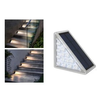 Nepremočljiva Prostem Stopnišč Luči IP68 Sončne Dekoracijo Luči LED Sončne Korak Luči za Dvorišču, Terasi, Vrtu Steze Vrata