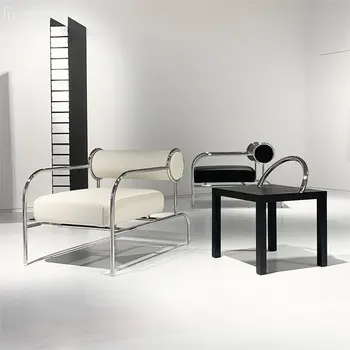 Nordijska oblikovalec oblačil trgovina kavč iz nerjavečega jekla prosti čas stol svetlobno razkošje kavč hotel preproste hiše, tiho slog stol