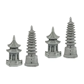 Pagoda Vrt Miniaturni Kiparstvo Figur Zen Mini Stolp Dekor Kip Azijskih Figurice Pravljice Dekoracijo Kitajski Zunanji Pagods