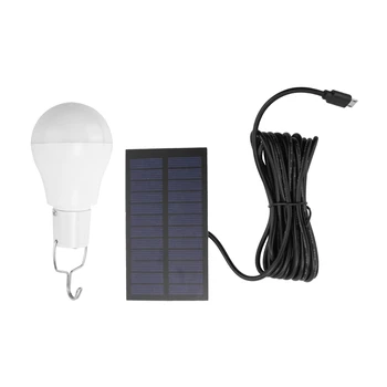Prenosna LED Sončne Svetlobe 15-VATNA Žarnica, LED Sijalka USB za Polnjenje Sončne Napaja Zunanji/Notranji Potovanja, Camping Garden Svetlobe