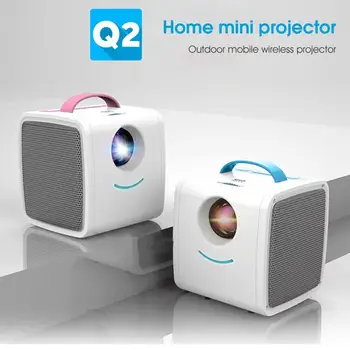 Q2 Projektor Mini Prenosni 320 x 240 Materni Pixel Podpira 1080P HD USB Domači Kino Projektor Otroke Darila