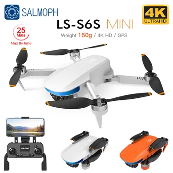 SALMOPH S6S Mini GPS 150 g True 4K Poklicno HD Dual Camera 5G WIFI FPV Brushless Zložljiva Quadcopter RC Dron Helikopter VSL900