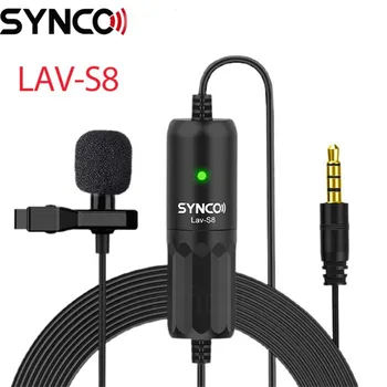 SYNCO LAV-S8 River Mikrofon Profesionalni 3,5 mm TRRS/TRS Žično Avdio Lavalier Condensador Microfone Mic VS BOYA S-M1 Top Darilo