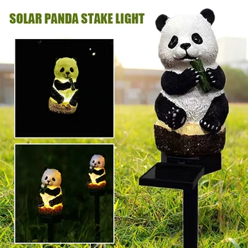 Sončne Smolo Panda Svetlobo Na Prostem Nepremočljiva Delež Svetlobe, Vrt, Dvorišče Okraski Vrtne Razsvetljave Svetilke Art Dekor Za Vrtne Ograje Pot