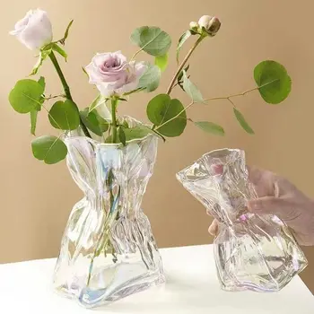 Ustvarjalne Hydroponic Cvet Vazo INS Slog dnevna soba namizje Steklena Vaza