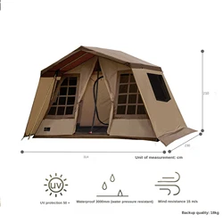 Velik Kamp meri Šotor Nepremočljiva potovanja šotor Veter Odporne na Prostem Luksuzne vile šotor