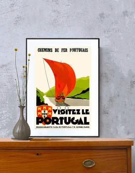Visitez Le Portugalska Letnik Potovanja Plakat - Poster Papir ali Platno, Tisk / Ideja za Darilo