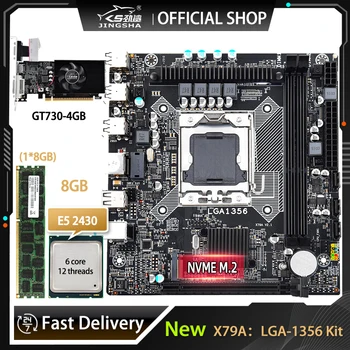 X79 Matično ploščo Kit Combo E5 2430 CPU In 8GB DDR3 pomnilnika (Ram) Z GT730-4 GB Grafična Kartica Podpora NVME M. 2 X79A LGA1356 Glavni Odbor