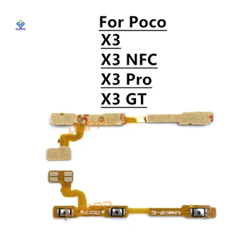 Za Xiaomi Poco X3 / X3 NFC / X3 Pro / X3 GT Power Gumbom za Glasnost Flex Kabel Strani Tipka za Vklop, IZKLOP Nadzora Gumb Popravilo Delov