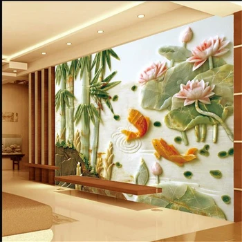 beibehang 3d stereoskopski HD flower & bambusa Evropi TV ozadje ozadje dnevna soba, spalnica fotografijo stene papirja