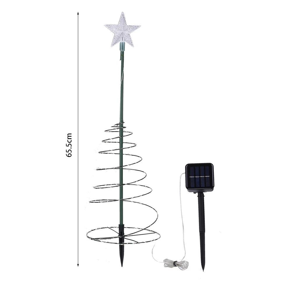 Prenosni Solarni Božično Drevo Niz Luči Nepremočljiva Sončne LED Božično Drevo Luči Spirala za Dom Počitnice Stranka Dekor . ' - ' . 5