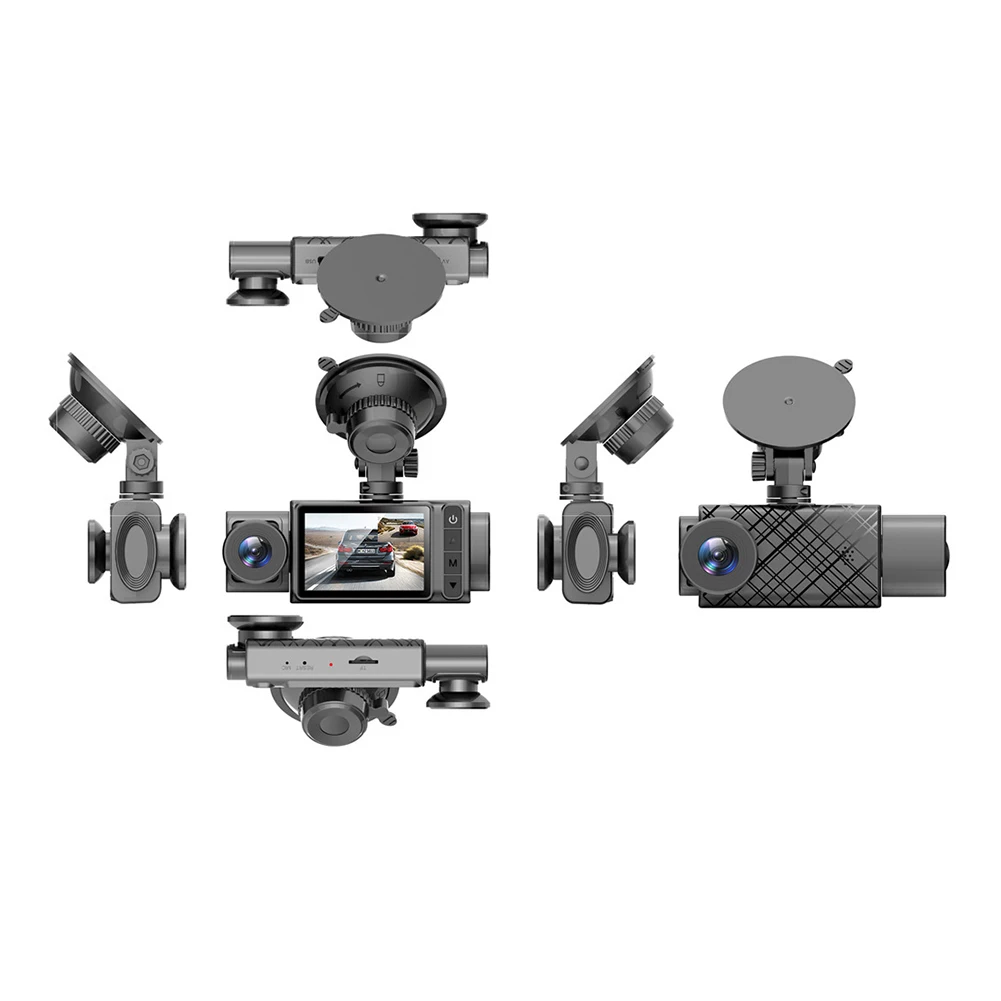 Novo 3 Objektiv HD 1080P Dash Cam 140 Stopnja širokokotni Avtomobilskih Podatkov Diktafon Spredaj/Zadaj Kamere 24H Parkirni Kamere Zaslon . ' - ' . 3
