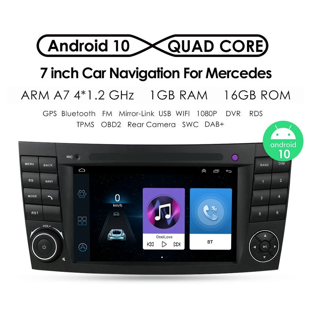 Za Mercedes Benz W211 2002-2009 Android 10 Quad Core Avto Media Player, Radio, GPS, WIFI, Bluetooth Volan Nadzor . ' - ' . 1