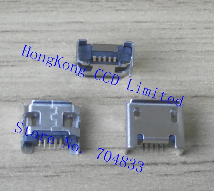500pcs/lot 4 Fiksno Dolgo Stopala 7.2 mm Micro USB Ženski Vtičnice Vtičnice za Namizni Telefon . ' - ' . 0