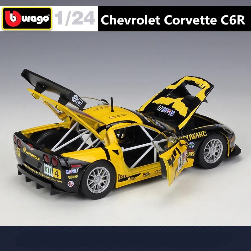 Bburago 1:24 Chevrolet Corvette C6R Zlitine Modela Avtomobila Diecast Kovinski Igrača Avto Dirke Model Visoke Simulacije Zbirka Otroško Darilo . ' - ' . 2