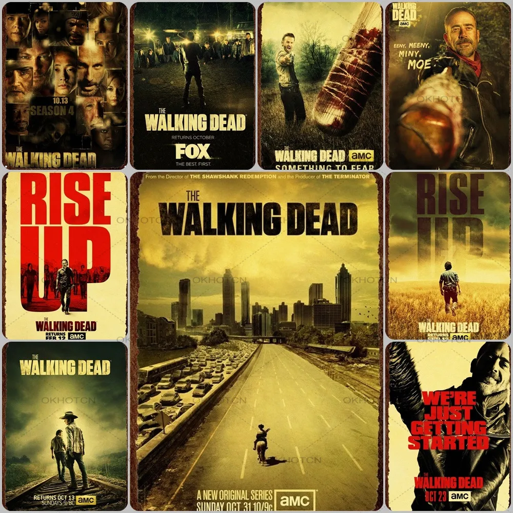 Groza Dekor Kovinski Tin Prijavite Plošče The Walking Dead Pop Ameriške Tv Serije Tin Prijavite Kovinski Plakati Človek Jama Pub Bar Prijavite Plošče . ' - ' . 1