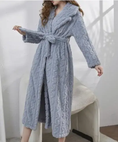 Haljo Pozimi Sleepwear Nightgown Žamet Svoboden coral runo Haljo Ženske Dekle . ' - ' . 2