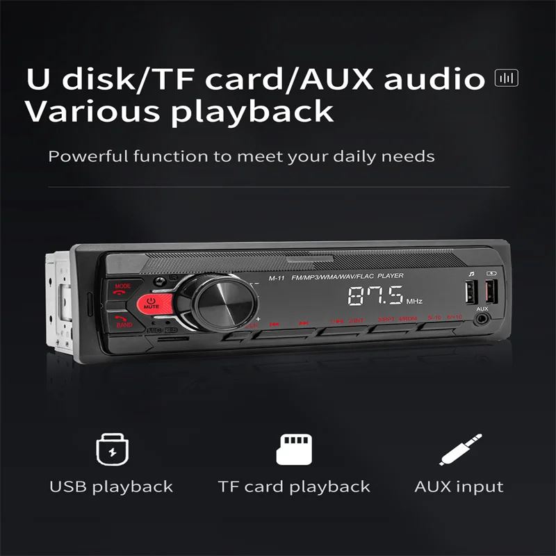 Avto Avdio Radio 1 Din Avto MP3 Stereo Bluetooth, FM AUX USB Pisane Gumbi APP Remote Control 1Din Multimedijski Predvajalnik . ' - ' . 4
