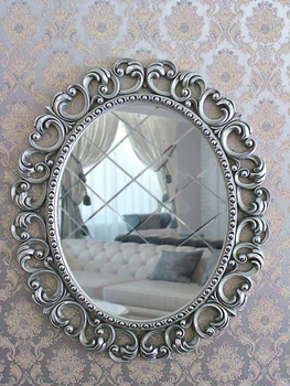 zq Evropske Retro Steni Visi Vklesan Dekorativna Ogledala francoski Wc Kopalnica Ogledalo Kozmetično Ogledalo