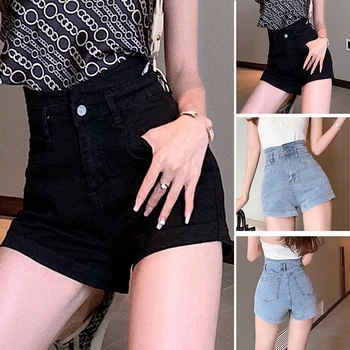 Ženske jeans traper hlače horts plus velikost 2023 novo poletje high-end slim kavbojke